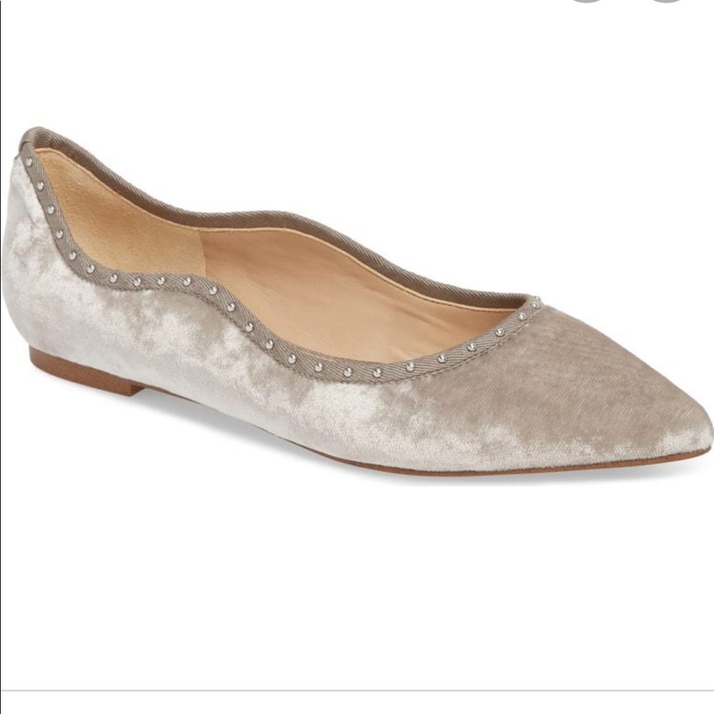 Sam Edelman Riveria Velvet Studded Ballet Flats